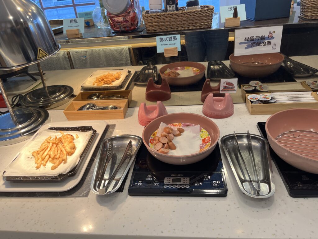 台湾のホテルでのバイキング